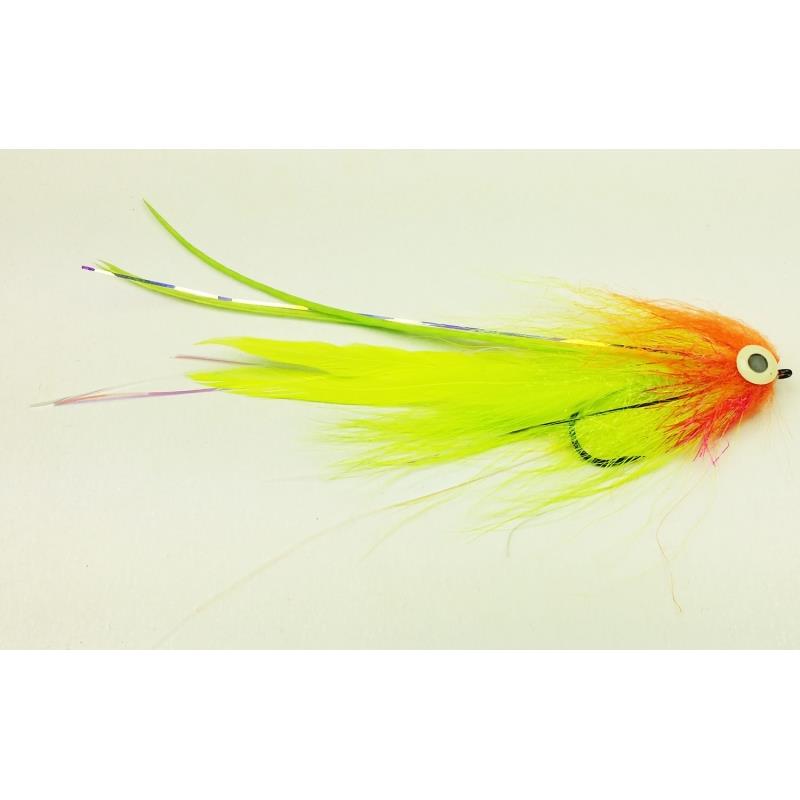 Bauer Pike Deceiver #4/0 Red & Chartreus Kvalitetsfluer fra kjente leverandører