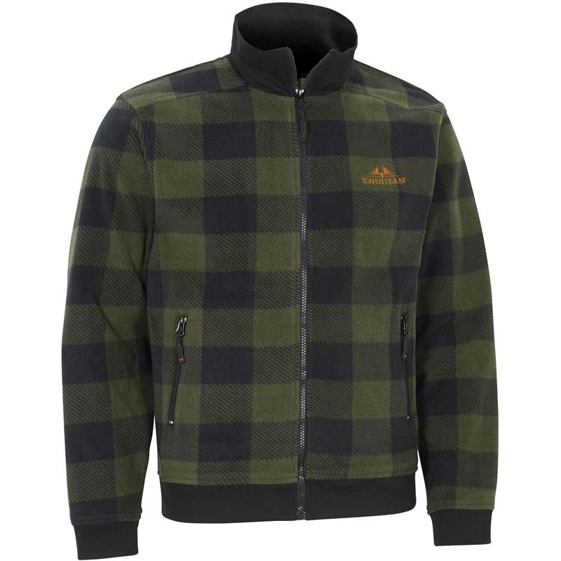 Swedteam Lynx Sweater Full-Zip XL Klassisk fleece, Hunting Green