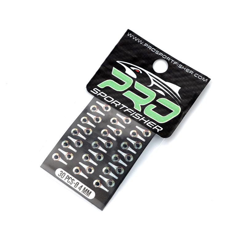 Pro 3D Tapped Eyes Silver/Yellow 4 mm 30 stk