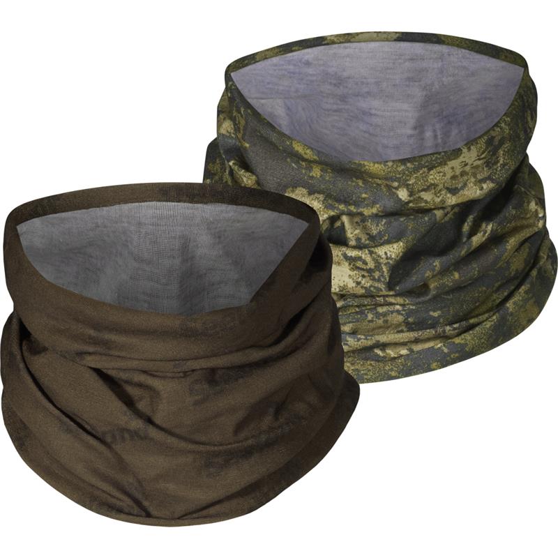 Seeland Neck Gaiter 2-pack hals One Size Pine green og InVis green halser