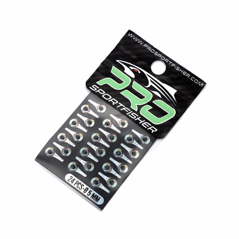 Pro 3D Tapped Eyes Silver/Yellow 5 mm 24 stk