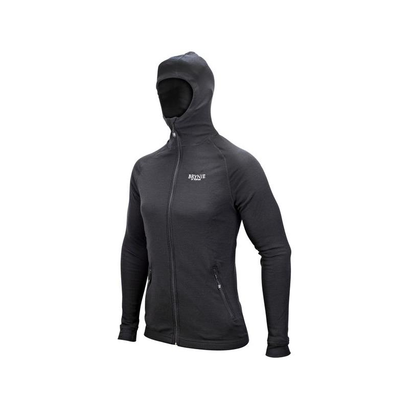 Brynje Arctic Jacket m/ hette sort XS Fungerer som ytter- og mellomlagsplagg