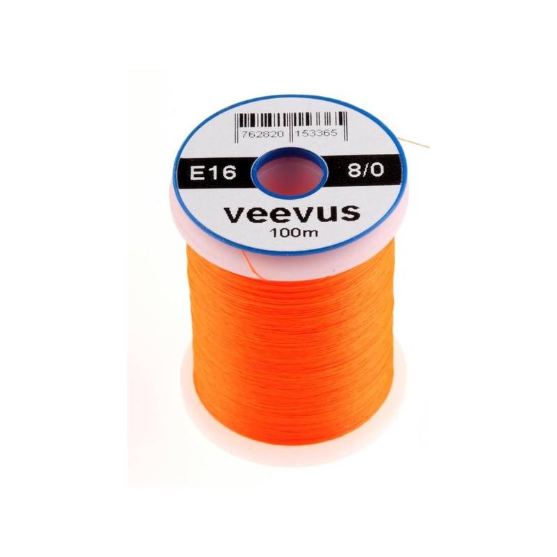 Veevus bindetråd 8/0 - Fluo Orange Råsterk, lett å splitte