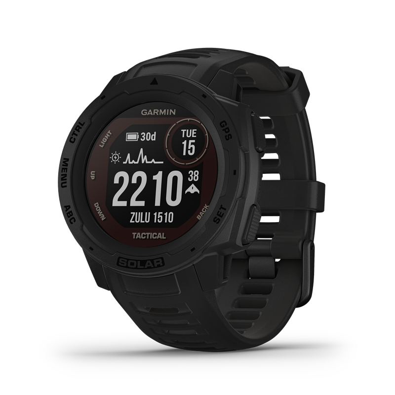 Garmin Instinct® Solar GPS-klokke, Tactical, Black