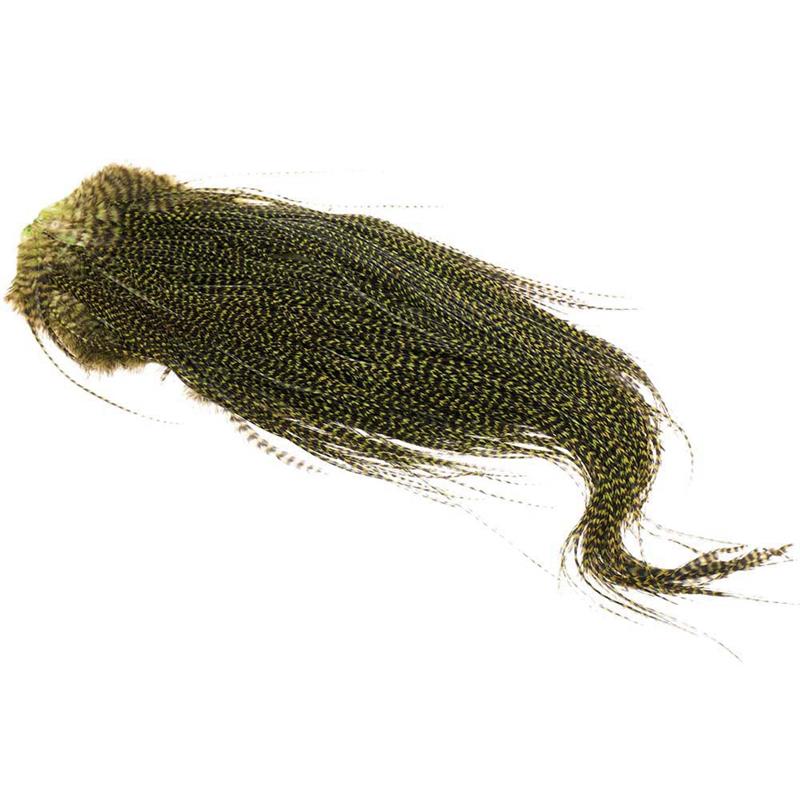 Whiting Dry Fly Saddle Grizzly Dark Oliv Pro Grade