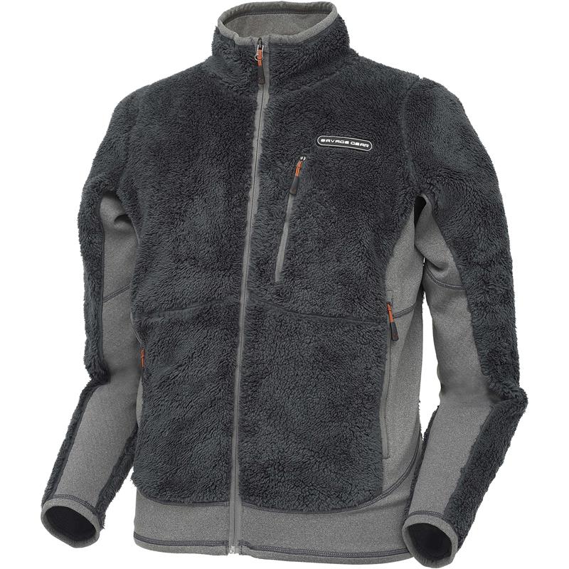 Savage Gear Fleece Jacket L High Loft Fleece - Grey - Simply Savage