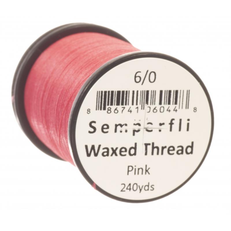 Semperfli Classic Waxed Thread Pink 8/0