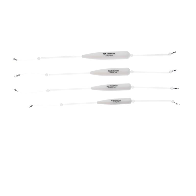 Ron Thompson Bombarda 20g Floating Ørretbombe, Ready2Go swivelsystem,White