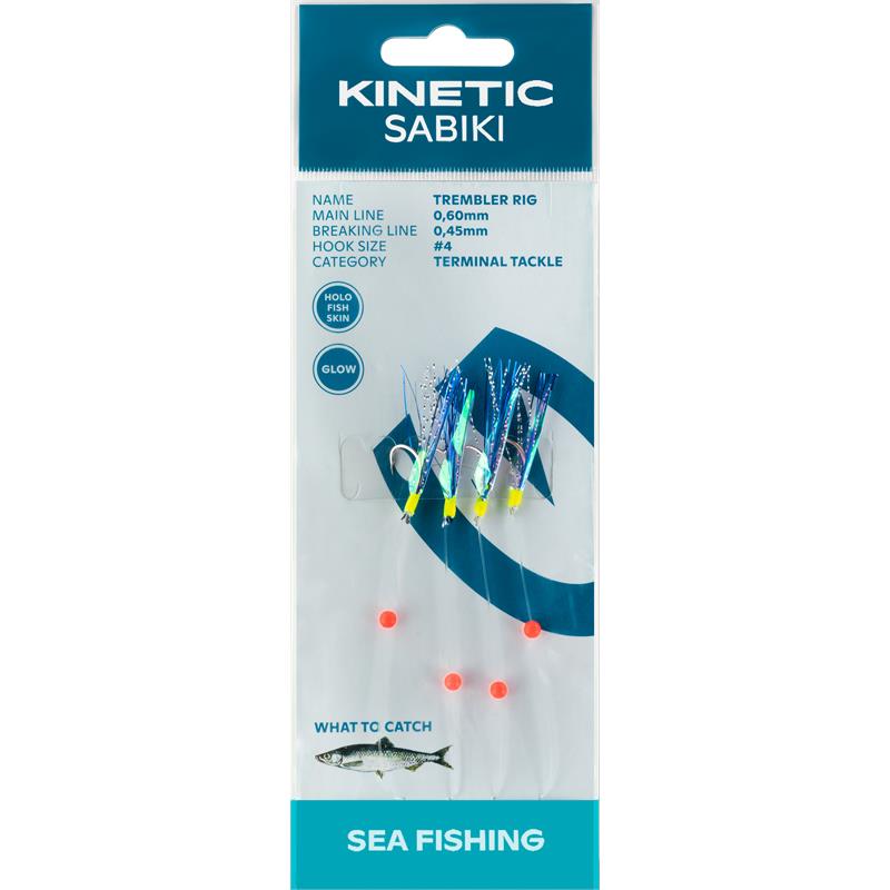 Kinetic Sabiki Trembler #4 Holo Fishskin/Blue Flash