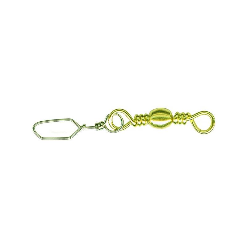 Mustad Barrel Swivel w/snap 2 Kraftig swivel