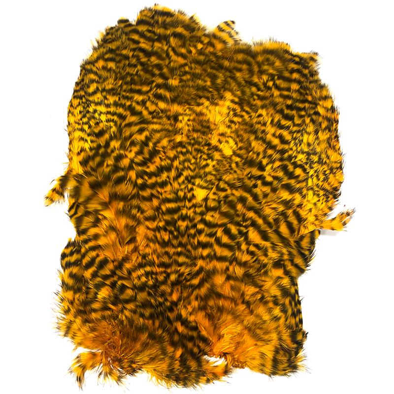 Softhackle patch Grizzly Sunburst