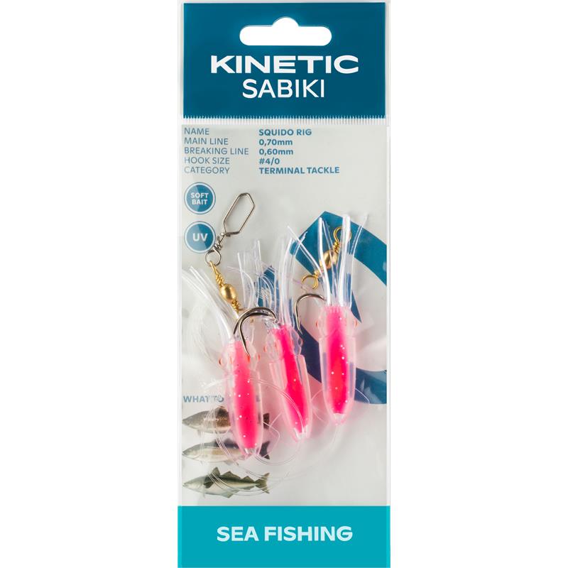 Kinetic Sabiki Squido #4/0 Hot Pink