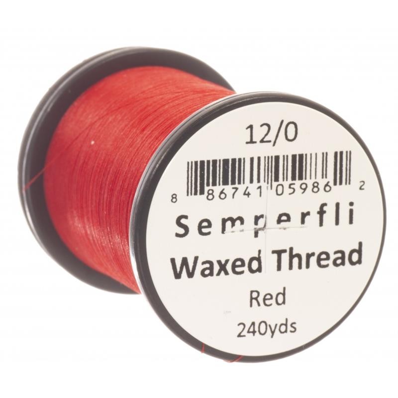 Semperfli Classic Waxed Thread Red 12/0