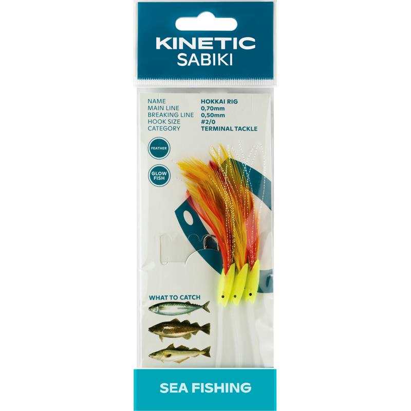 Kinetic Sabiki Hokkai #2/0 Yellow