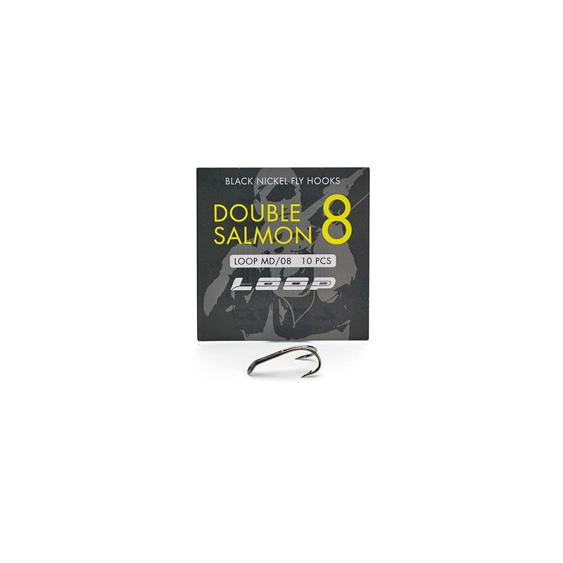 Loop Black Nickel Double Salmon #6 Dobbeltkrok