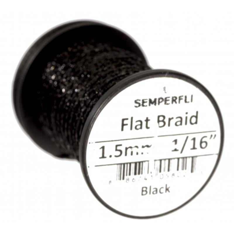 Semperfli Flat Braid 1,5mm Black
