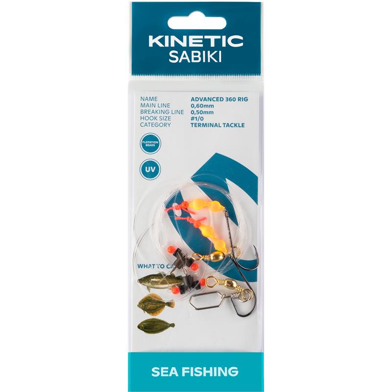 Kinetic Sabiki Advanced 360 #1/0 Yellow/Orange