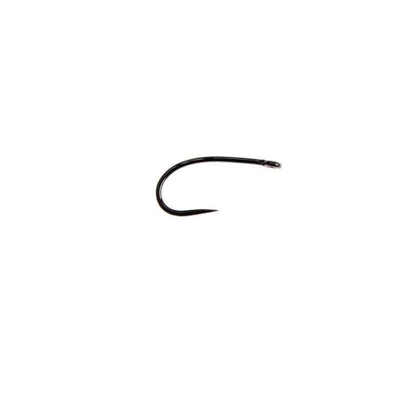 Ahrex FW511 Curved Dry Fly #14 Barbless - Sort finish - 24 stk