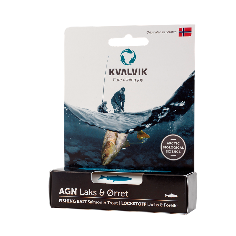 Kvalvik Bait Salmon/Trout Lukt/smak på tuber for laks/ørret!