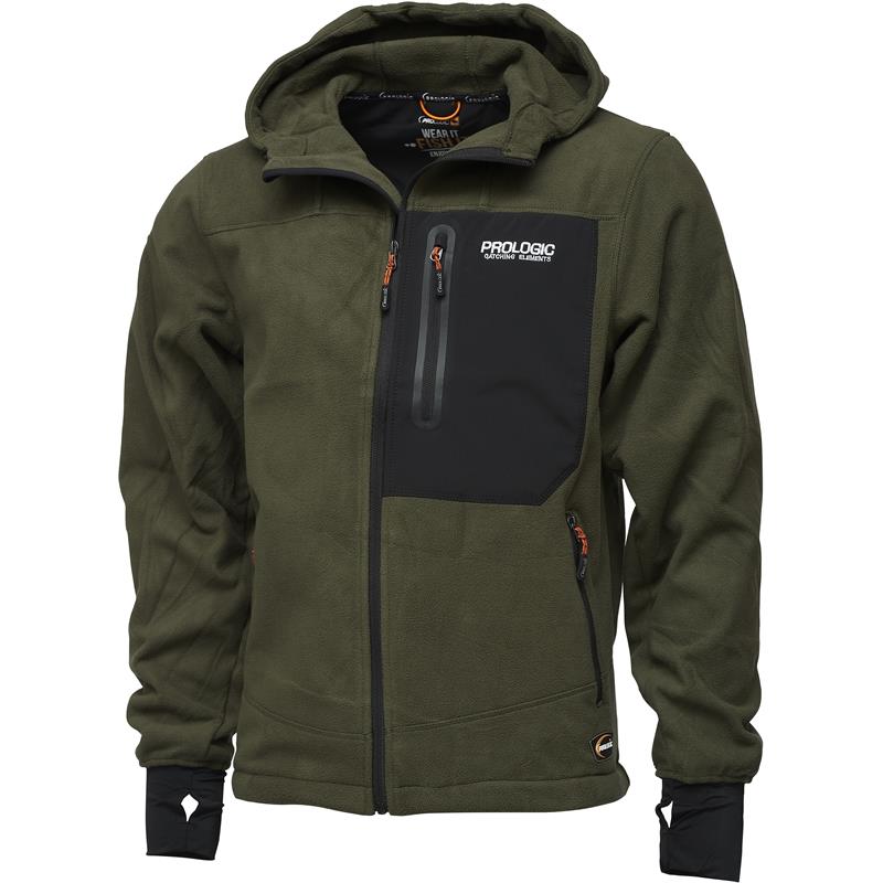 Prologic Commander Fleece Jacket XL Green/Black - Vannavstøtende fleecejakke