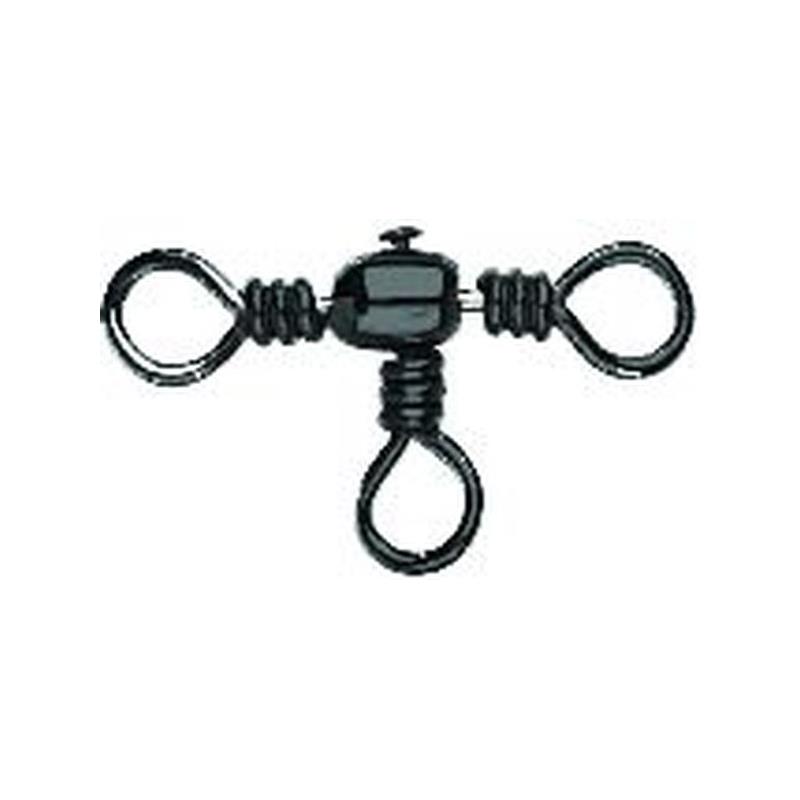 Mustad Three Way Cross Swivel 1/0 Kraftig treveisswivel