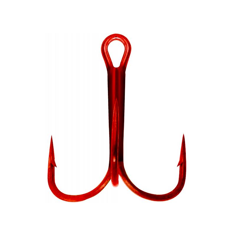 Mustad TR58NP-RB Treblekrok #8 Ultra Point rød treblekrok - 6stk