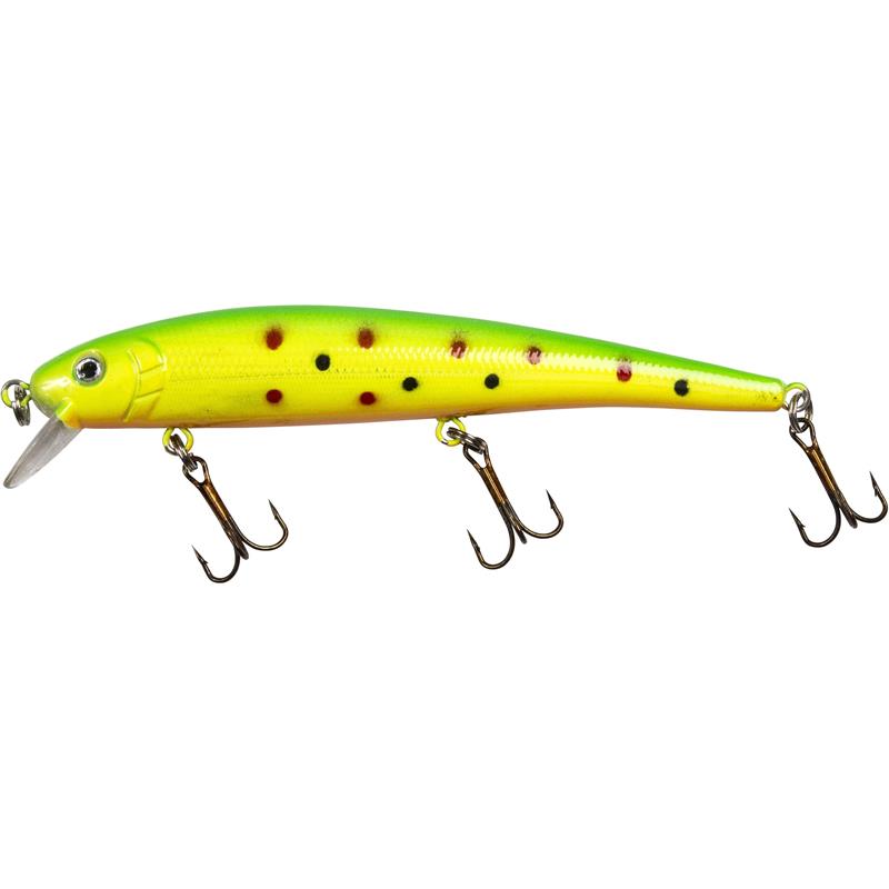 Fladen Warbird Minnow 13cm - 18g Lime Green w Dots