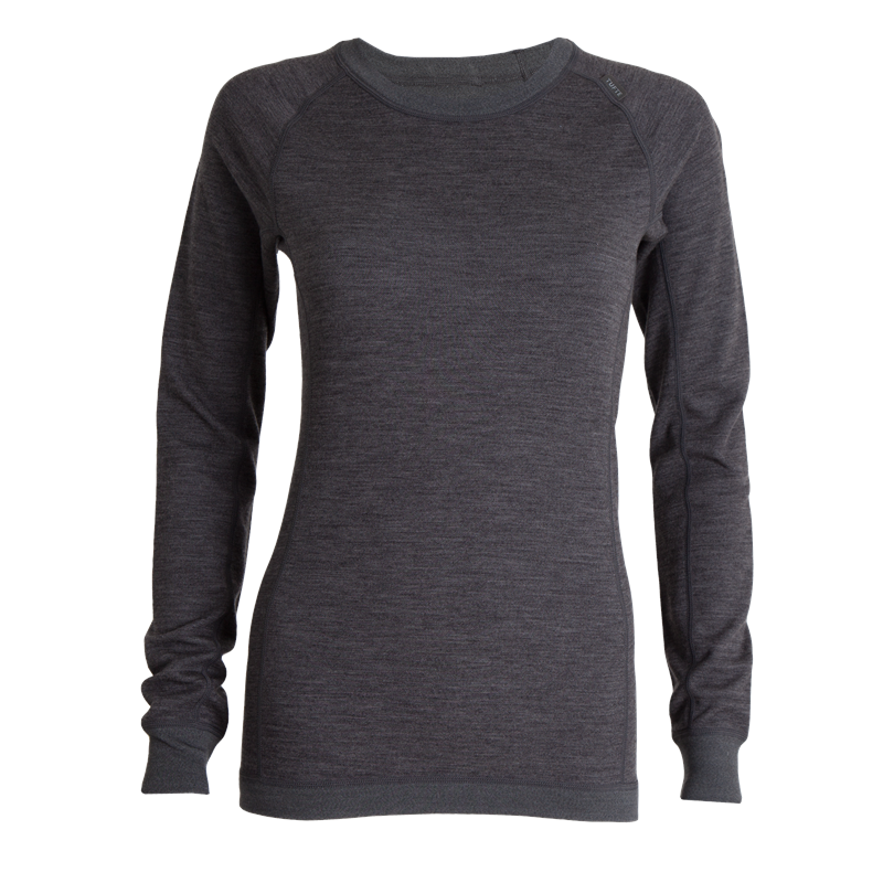 Tufte Bambull Crew Neck XXL DarkGrey Melange/Forged Iron - dame