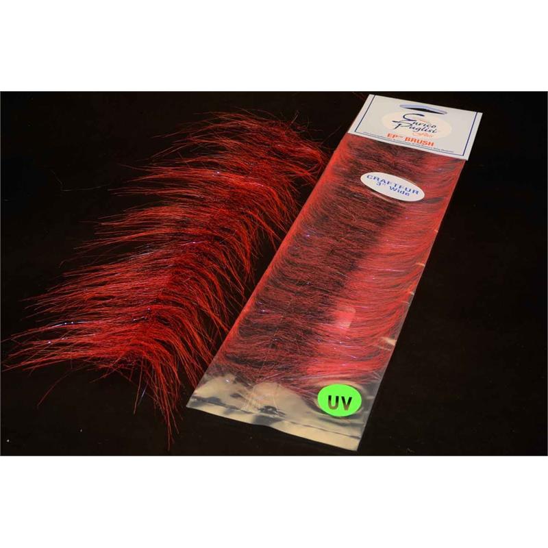 EP Craft Fur Brush Red/black Enrico Puglisi