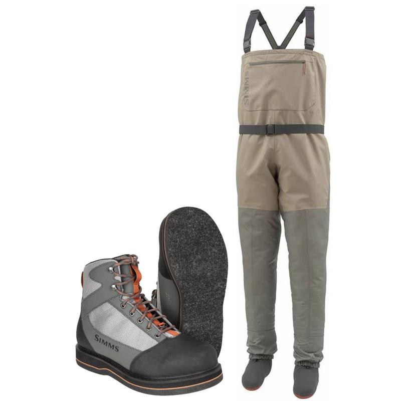 Simms Tributary Stockingfoot Vader & sko med filtsåle, Striker Grey