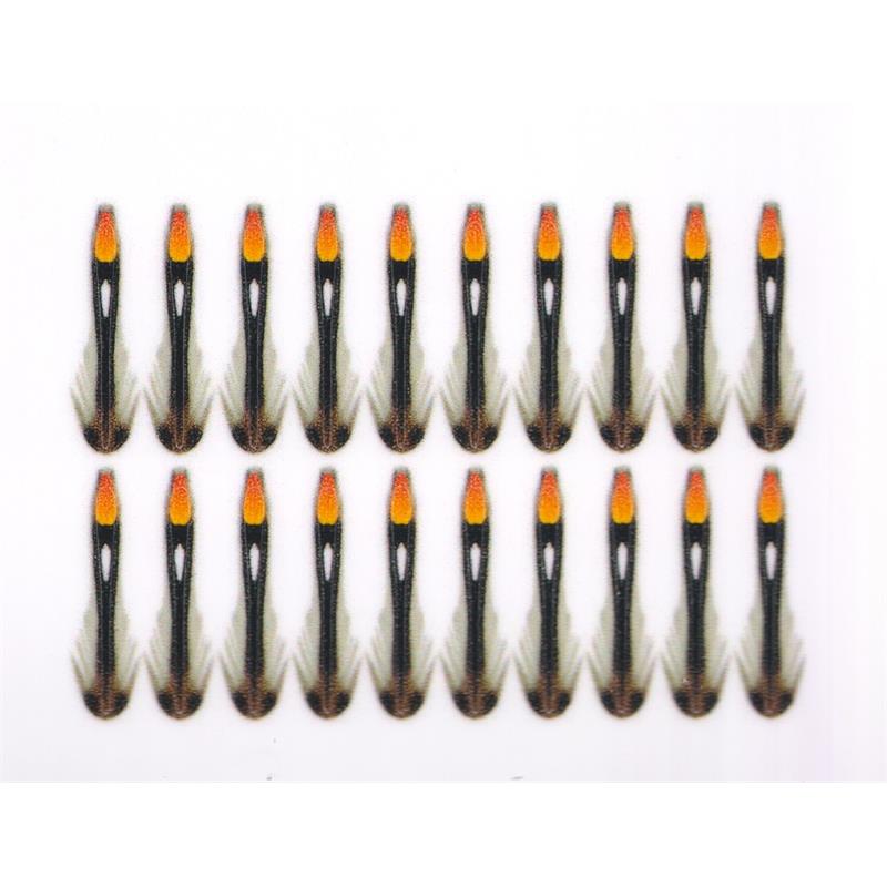 Semperfli Synthetic Jungle Cock 17mm Hot Orange