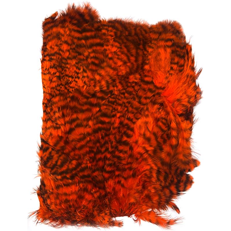 Softhackle patch Grizzly Orange