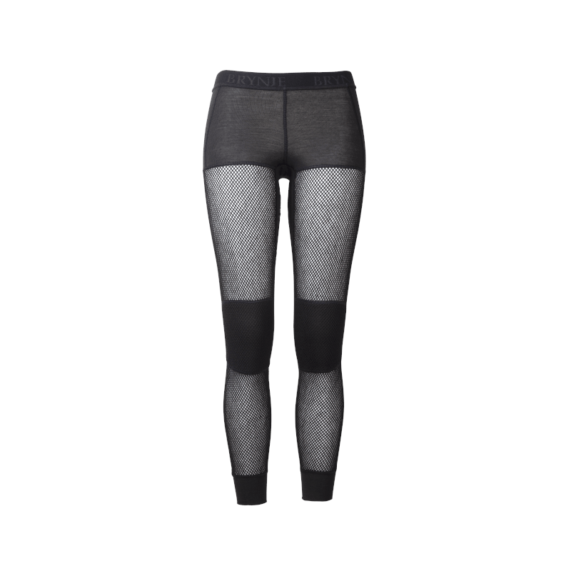 Brynje W's Super Thermo Longs Black S Netting longs med innlegg på knær