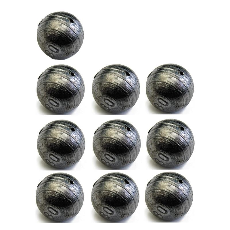 Kulesøkke Bly 12g Bly kule med hull, 10pk