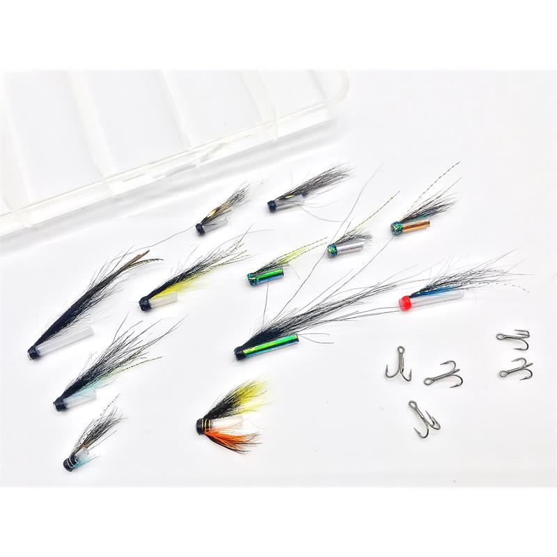 Fishmadman Riffling Hitch Set Inkludert boks og kroker