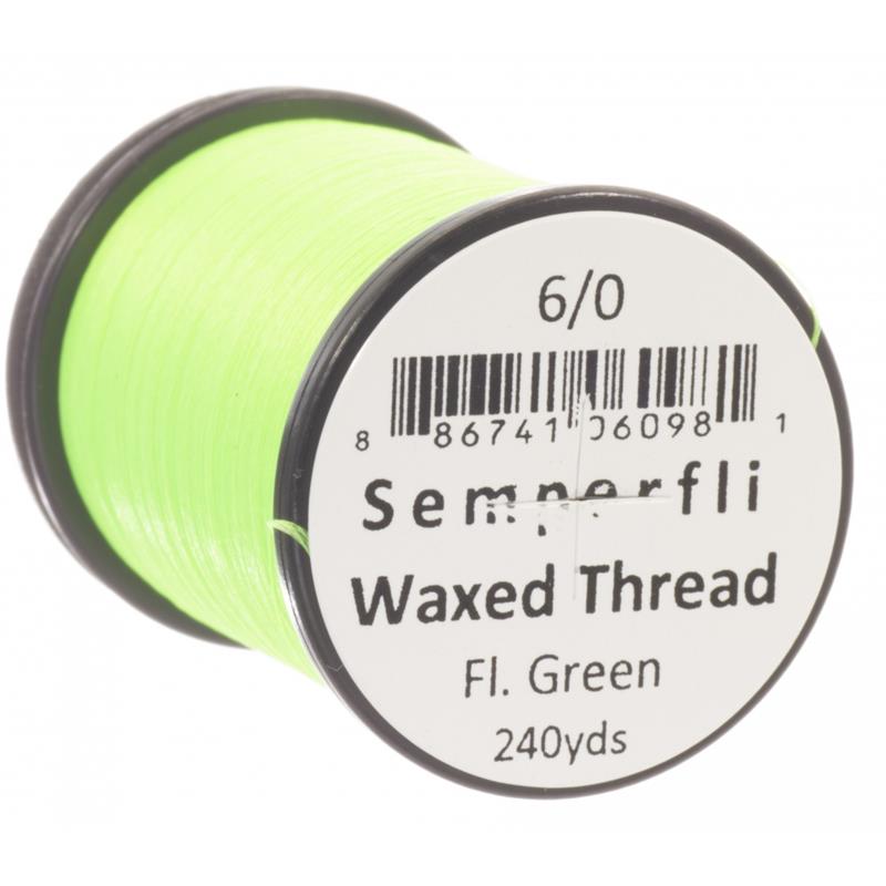 Semperfli Classic Waxed Thread Fluoro Green 6/0