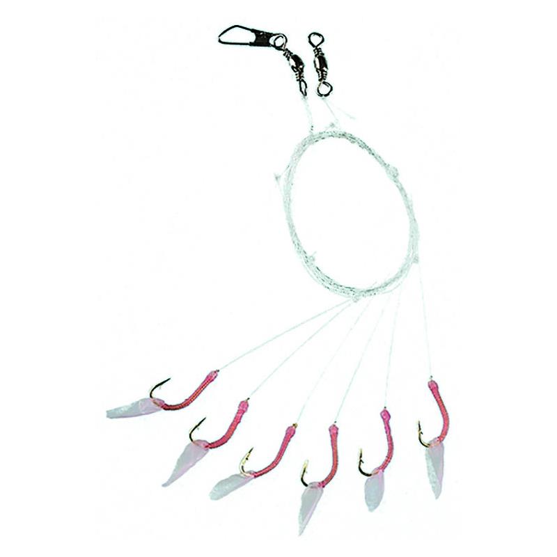 Fladen Pink Sabiki hekle #6 m/6 kroker Rosa