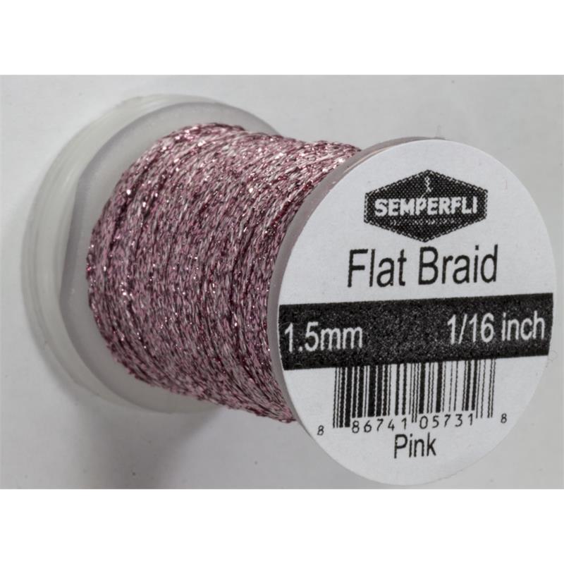 Semperfli Flat Braid 1,5mm Fl. Pink