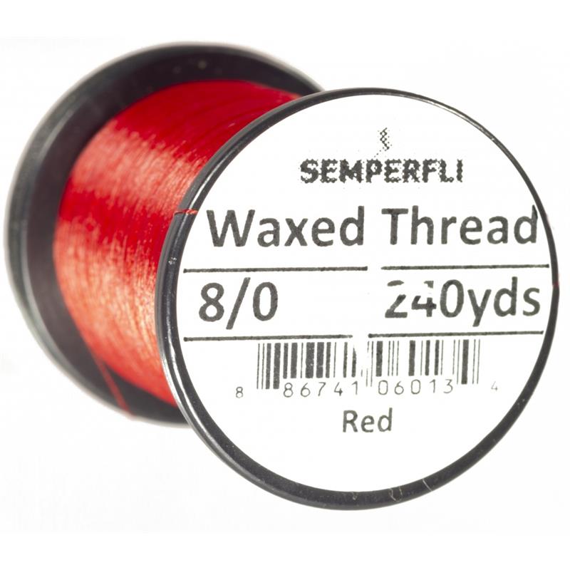Semperfli Classic Waxed Thread Red 8/0