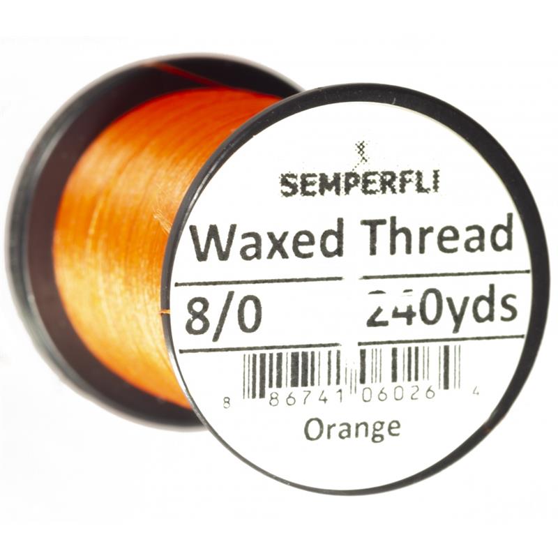 Semperfli Classic Waxed Thread Orange 8/0