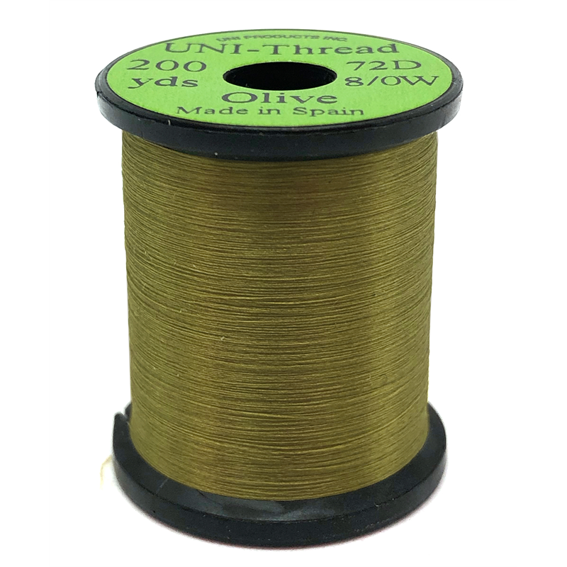 UNI bindetråd 8/0 - Med. Olive 200y