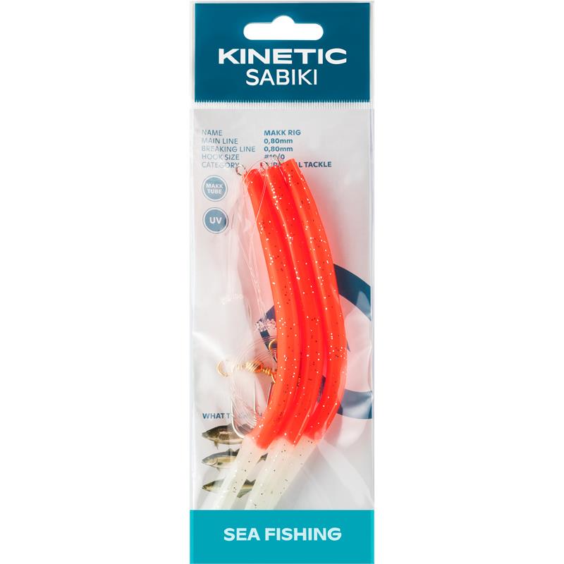 Kinetic Sabiki Makk #10/0 White Pearl Glitter
