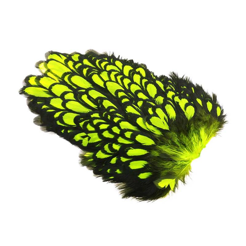 Whiting American Hen Saddle Fl. Yellow Chartreuse