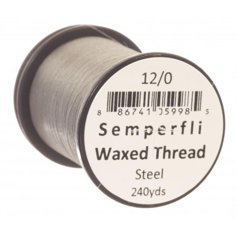 Semperfli Classic Waxed Thread Steel 12/0
