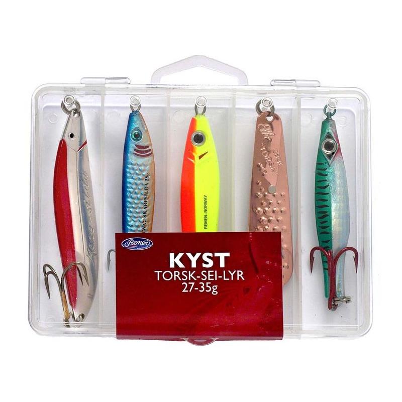 Remen Kystboksen 27-35g Sluksett perfekt til Torsk, Sei og Lyr