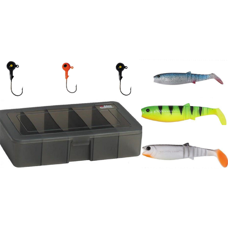 Jiggpakke Savage Gear/Wiggler 12 jigghoder/6 shads