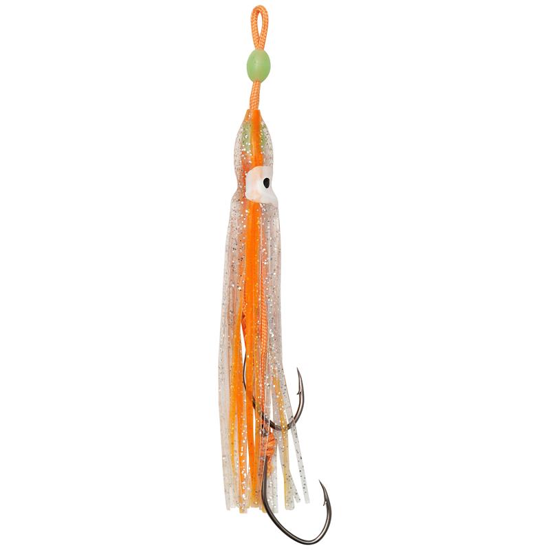 Kinetic Octopus-Makk 120mm #2/0 Orange UV, 2 stk