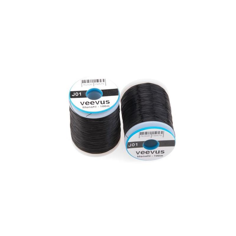 Veevus monofil bindetråd 0.20mm - Black Sterk monofil bindetråd - 100m spole