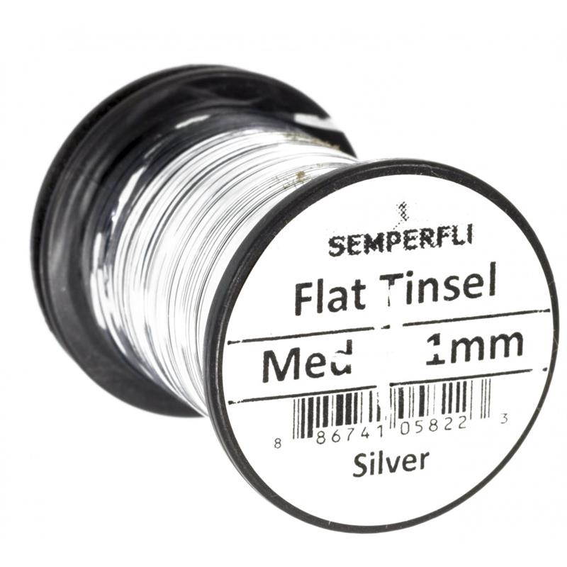 Semperfli Flat Tinsel Silver Small