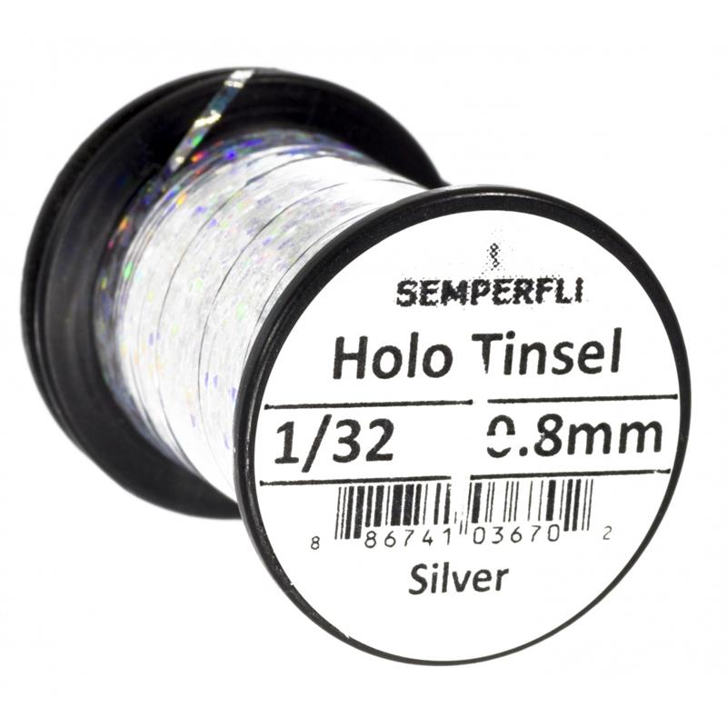 Semperfli Holographic Tinsel Silver Medium